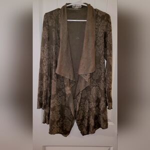 Knox Rose Open Cardigan Sweater with Cascading Front XS